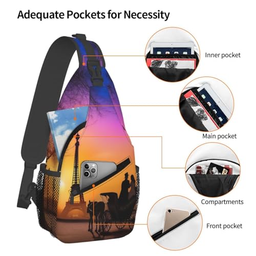 Bolso bandolera unisex para viaje y actividades al aire libre miniatura 3