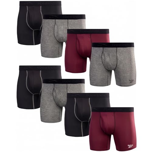 Boxer Reebok lot de 8 caleçons homme actifs pour le sport et le travail