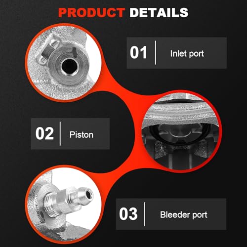 Image of cciyu Rear Right Brake Caliper Assembly w /Bracket 19B3303 2005-2006 For Hyundai For Elantra,2004-2008 For Hyundai For Tiburon,2005-2009 For Kia For Spectra,2005-2009 For Kia For Spectra5