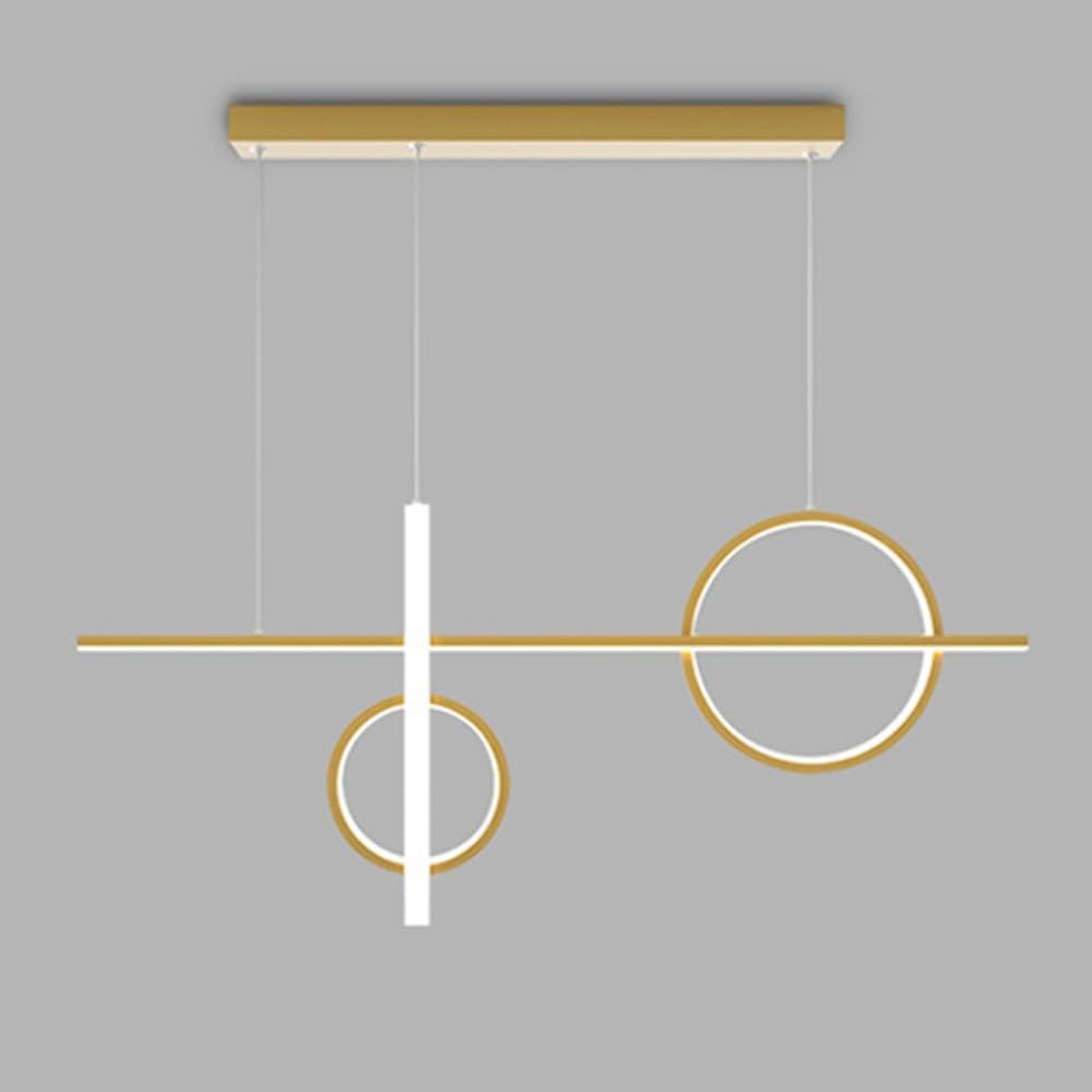 Lustre moderne à LED à intensité variable avec longue bande de plafond réglable