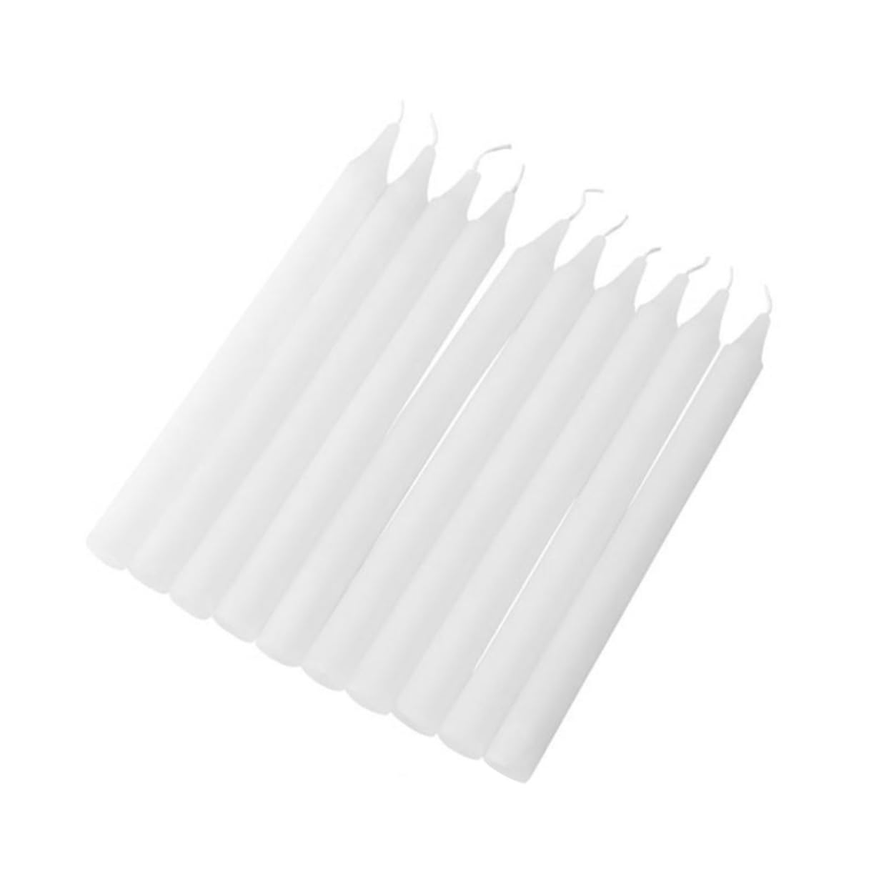Velas Largas de Parafina de Color Claro, 10 Piezas para Emergencia