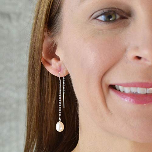 Pearl Threader Earrings #TOP3