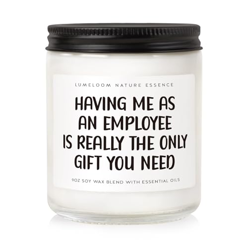 LUMELOOM Funny Boss Gifts for Women, Men - 9oz Lavender Scented Soy Wax Candle - Best Bosses Gifts...