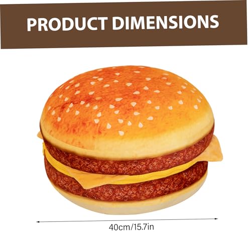 Almohada de hamburguesa anticuello rígido cojín de felpa ergonómico sofá 5