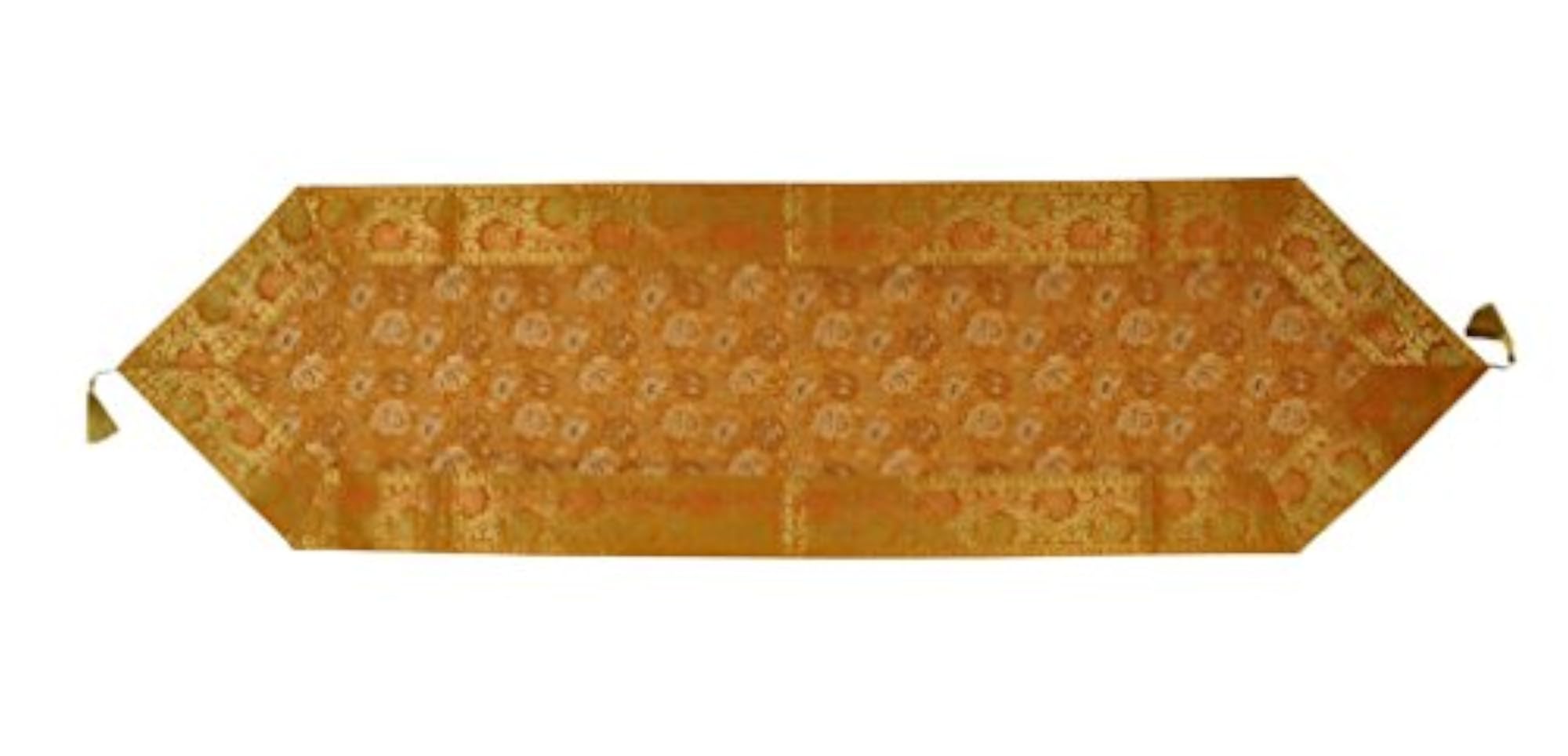 Gold Silk Table Runner Table Tapestry