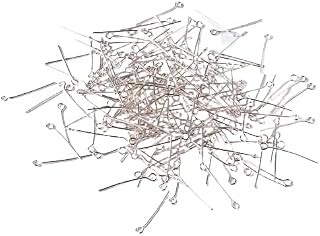 Pack of 600 Silver Plated Iron 0.7mm x 20mm Eye Pins
