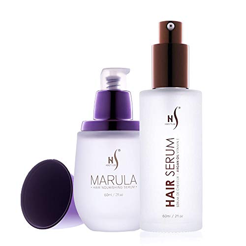 Herstyler Argan Oil Hair Serum And Marula Oil Hair Serum Bundle #TOP15