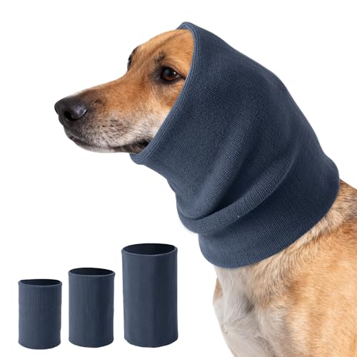 3 Stück Ohrenschützer für Hunde Lärmschutz,Anti-lärm Ohrenschutz Hund,Hohe Elastizität,Hund Schallschutzhaube,Entlasten Sie Angst vor Lärm, Donner, Feuerwerk(Klein+ +Mittel+Groß) (Grau)