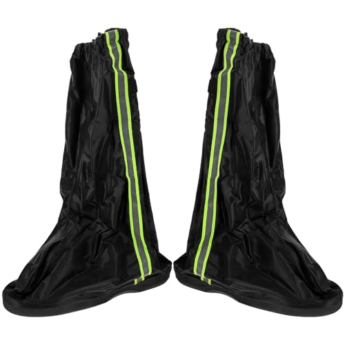 Couvre-chaussures de pluie pour randonnée et marche en tissu pliable noir