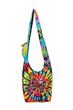 THE COLLECTION ROYAL Tie Dye Cotton Sling Crossbody Shoulder Graphic Hobo Bag