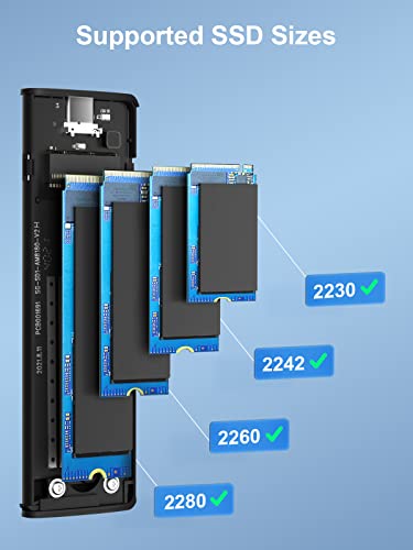 YEHUA M.2 NVME SSD Enclosure Adapter USB 3.1 Gen2