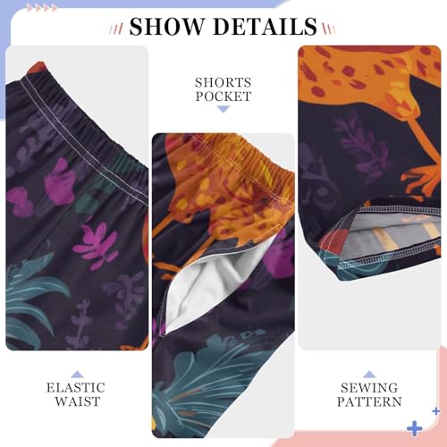 Rooster Pumpkin Boys Long Pants Soft Trousers Elastic Waist Kids Lounge Bottoms with Pockets S-XL4