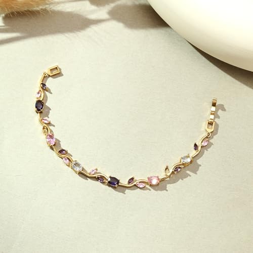 Image of SALTY Tulip Bracelet for Women Anti Tarnish | Fancy Floral Bracelet | Jewellery Gifts | Hand Band | Fashion Accessories for Girls | Minimal Jewelry Design | Gift for Rakhi | Gift for Diwali, Christmas, Marriage, Birthday