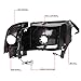 Auto Dynasty 4Pcs Dual LED DRL Headlights Assembly Compatible with Dodge Ram 1500 94-01 Dodge Ram 2500 3500 94-02, Driver and Passenger Side, Black Housing Smoked Lens