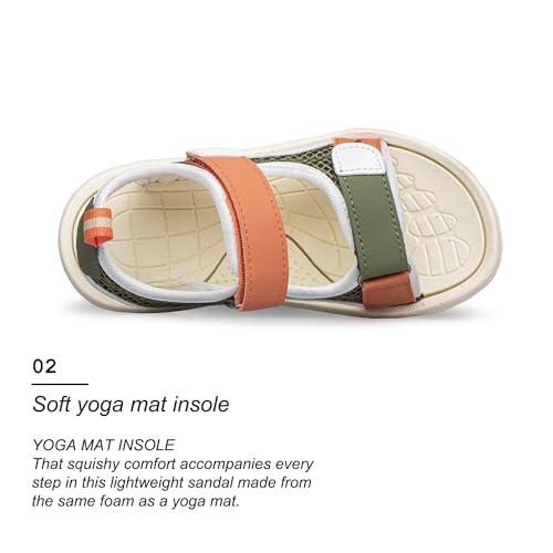Image of vibdiv Boys Girls Sandals Open-Toe Summer Outdoor Unisex Child Sport Sandals Athletic Lightweight(Toddler /Little Kid /Big Kid)