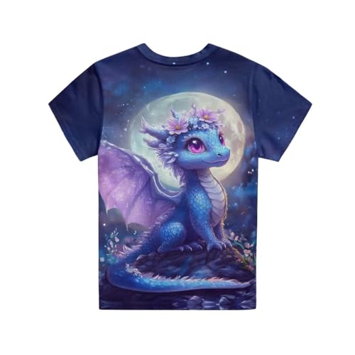 Image of WELLFLYHOM Kids Tshirts Girls Boys Short Sleeve Crewneck Tees Shirts Casual Sport Pullover Tops Size 3-16 Years
