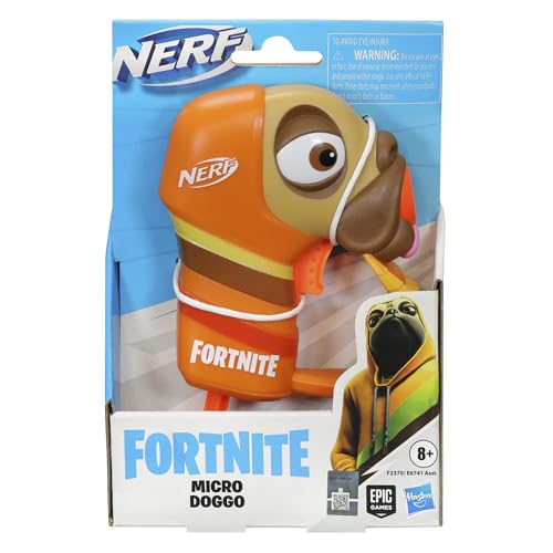 Nerf Fortnite Micro Doggo Mini Dart-Firing Blaster - Fortnite Doggo Outfit Design - Includes 2 Official Nerf Elite Darts by Nerf - Image 3