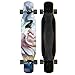 FDQNDXF Longboard Skateboard, Tablero Plano y el Consejo Profesional de Dos Tipos, Completa MAPE Canadiense monopatín de Madera con Ruedas de la PU y rodamientos de Acero al Carbono,Azul,Professional