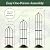 Evergreen Metal Garden Obelisk Trellis for Climbing Plants Outdoor, Indoor Plant Trellis for Potted Plants, Floral Pattern Arch Trellis (Black, 7 ft. Round, Set of 2)