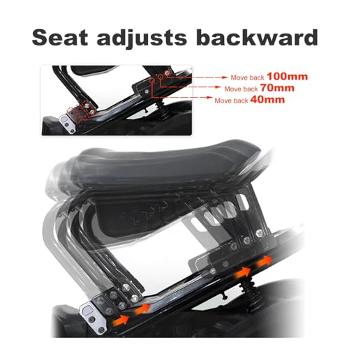 Soporte de asiento para Honda Zoomer ajustable para solucionar el dolor de espalda 4