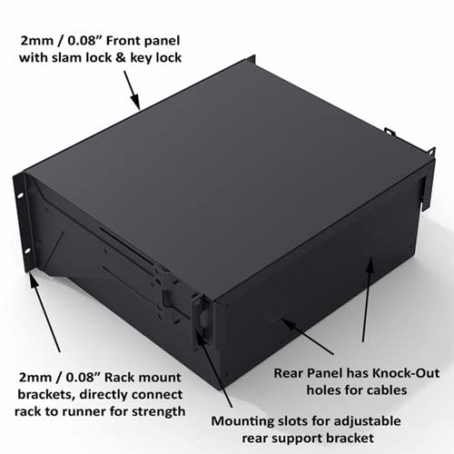 Amazon.com: Penn Elcom 2U Tour Grade Rack Mount Drawer Storage for