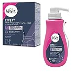Veet Expert Haarentfernungscreme für Körper & Beine 400 ml Pumpspender + Intim-Haarentfernungs-Set mit Creme inkl. Multi-Benefit-Schaum 2 x 50 ml