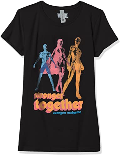 T-shirt Marvel fille court Stronger Together noir taille L ado