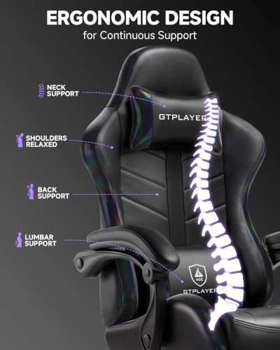 Image of GTPLAYER Gaming Chair, Computer Game Chair for Adults, Colorful Black