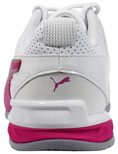 PUMA Women's Tazon 6 Sneakers, Puma White/Fuchsia Purple/Puma Silver, 7.5 M US
