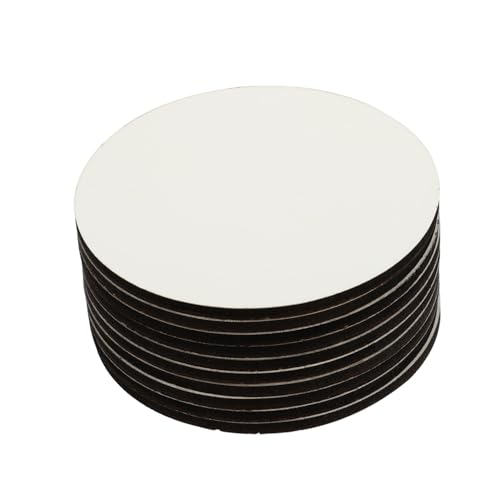 DECHOUS 10pcs Sublimation Coaster Round Cup Mat Round Placemats Round Coasters Absorbent Drinks Coaster Heat Transfer Mug Pads Bedrooms Home Cup Placemat Cup Mats Blank Fiberboard