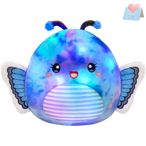 Houwsbaby 12” Blue Light Up Butterfly Plush Pillow...