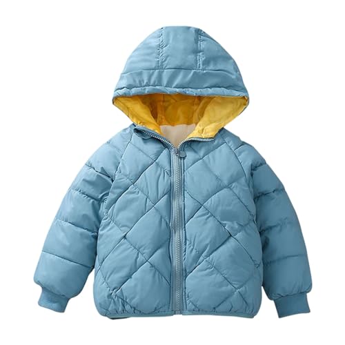 Baby Boys Girls 𝗛ooded Coat Long Sleeve Zip Up Thicken Windproof Jacket Winter Warm Outwear with Pocket