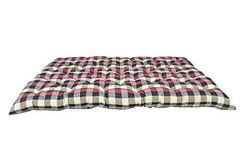 Image of Deevine Craft Soft Deewan Size Cotton Filled Stiched Quilt Mattress Gadda Toshak (Multicolored, 2 Sleeping Capacity - 4 X 6ft or 72 X 48 Inch)