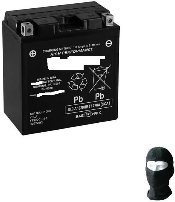 Compatible with Triumph Rocket 3 TFC 2460 2019-2020 Yuasa Battery Already Ready to Use YTX20CH-BS Waterproof Batteries 12 V/18 Ah for Scooter Motorcycle
