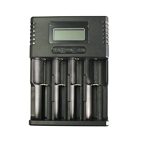 SUPEREX® Smart Universal Battery Charger with Car Charger For AA AAA 18650 26650 C CR123a， lithium ion/Ni-MH 3.7V, 3.2V, 1.2V rechargeable batteries