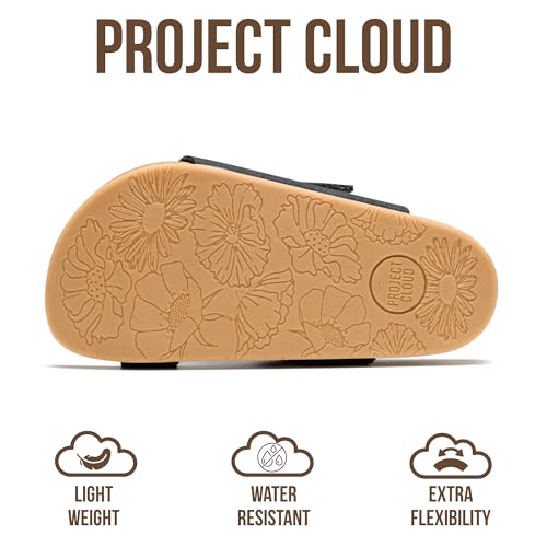 Image of Project Cloud Girls Sandals - Adjustable Buckle Girls Slides with Plush and Soft Insole Kids Sandals - Non-Slip and Lightweight Slides for Kids