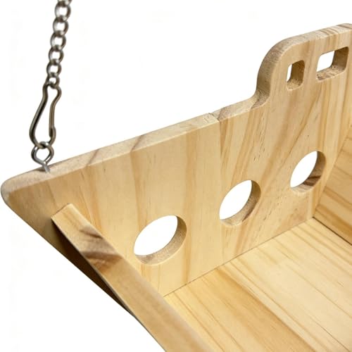 Plataforma de madera para chinchillas ideal para el descanso elevado 7