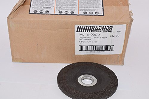 Radnor 4 1/2'' X 1/4'' X 7/8'' A24R Aluminum Oxide