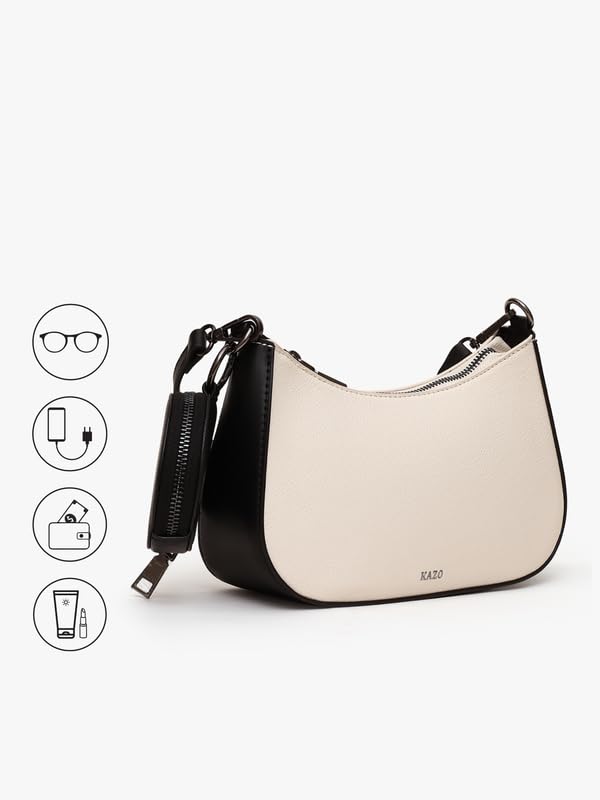 Image of Kazo Sophia Shoulder Bag | Premium Faux Leather Handbag for Women | Timeless Sophisticated Silhouette with Generous Interior