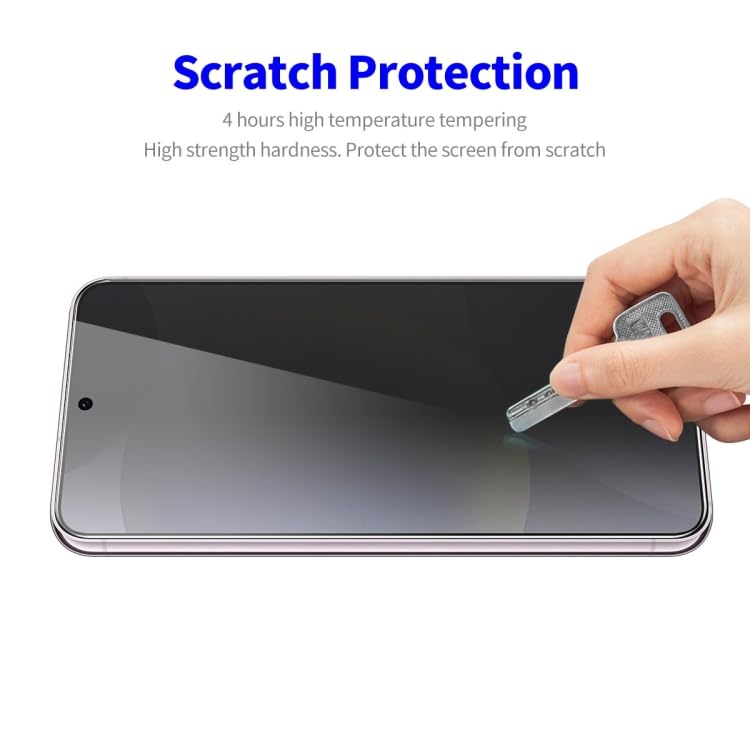Image of Anti-Spy Privacy Tempered Glass Compatible For Poco M6 Pro [Pack of 2]. 9H Hardness, Anti-Scratch, Edge-to-Edge Protection With Easy Installation Kit & Case Friendly Fit.