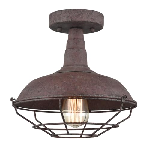 Image of DAYCENT Semi Flush Mount Ceiling Light Barn Style Light Fixtures