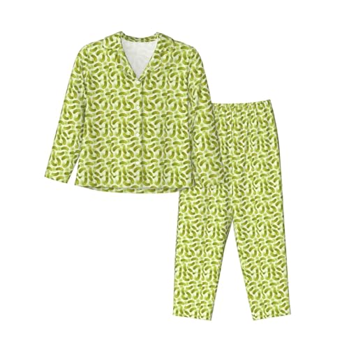 Pyjama manches longues femme vêtement de nuit ample pour éviter l'inconfort