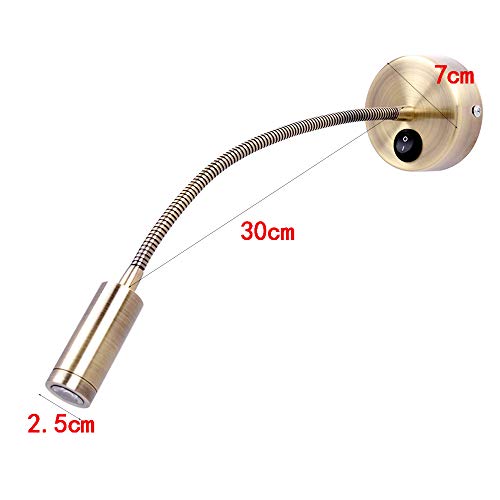 Applique liseuse LED col de cygne 3W liseuse de lit orientable