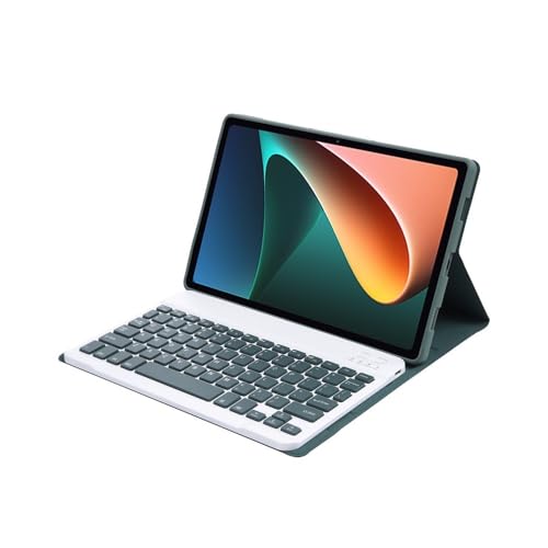 Funda con teclado Xiaomi Pad 7 8 7Pro 8pro de 11.2 pulgadas cuero TPU RGB verde oscuro YSJX