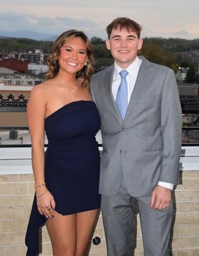 Strapless Homecoming Dresses for Teens Satin Prom Dress with Slit Ruffle Tight Short Cocktail Party Gowns4