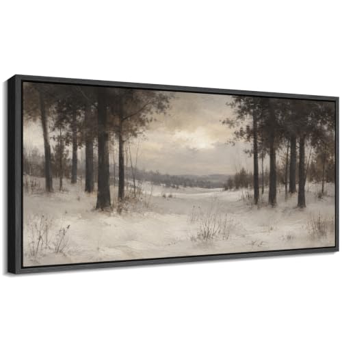 Image of MUDECOR Extra Large Framed Canvas Print Wall Art Pine Art for Living Room