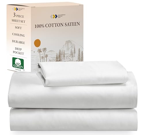 Twin XL Cotton Bed Sheets Set - Eggshell