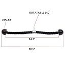 Fitness Gali Duty Triceps Rope - 27 Inch Rope Length Nylon Tricep Rope Cable Attachment Carabiner for Gym & Home (Black) gallery image