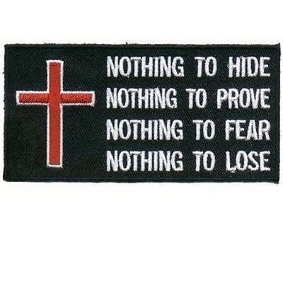 Nothing Patch Embroidered Cool Christian Biker Patch!!!