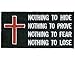 Nothing Patch Embroidered Cool Christian Biker Patch!!!